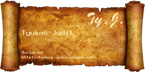 Tyukos Judit névjegykártya